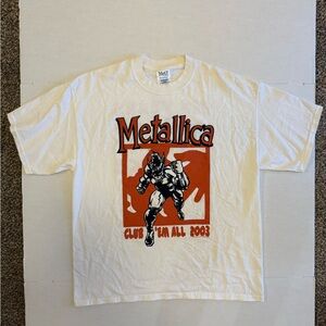 Vintage 2003 Metallica Club em All band tour tee XL